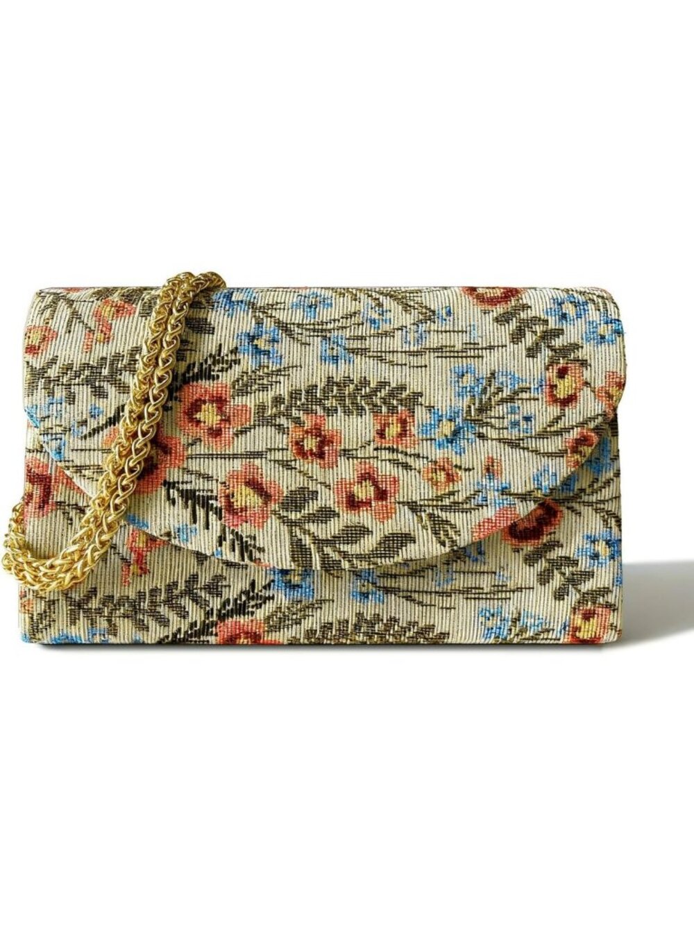 Floral Embroidered Evening Clutch Purse - Cute Crossbody Handbag for Weddings
